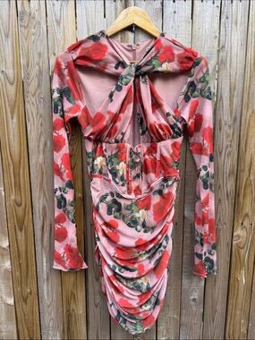 House of CB adanna rose print corset Dress